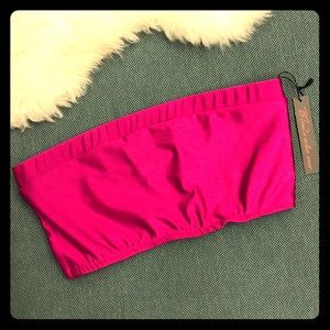 NWT BTru2u Active Wear Fuchsia Bandeau Top Sz S